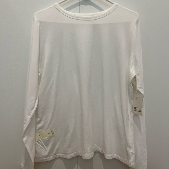 NWT A.N.A a new approach white tee with long sleeves - Picture 2 of 10